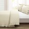 Lightweight Ruffle 3-Piece Reversible Quilt Set with Matching Shams for All Seasons